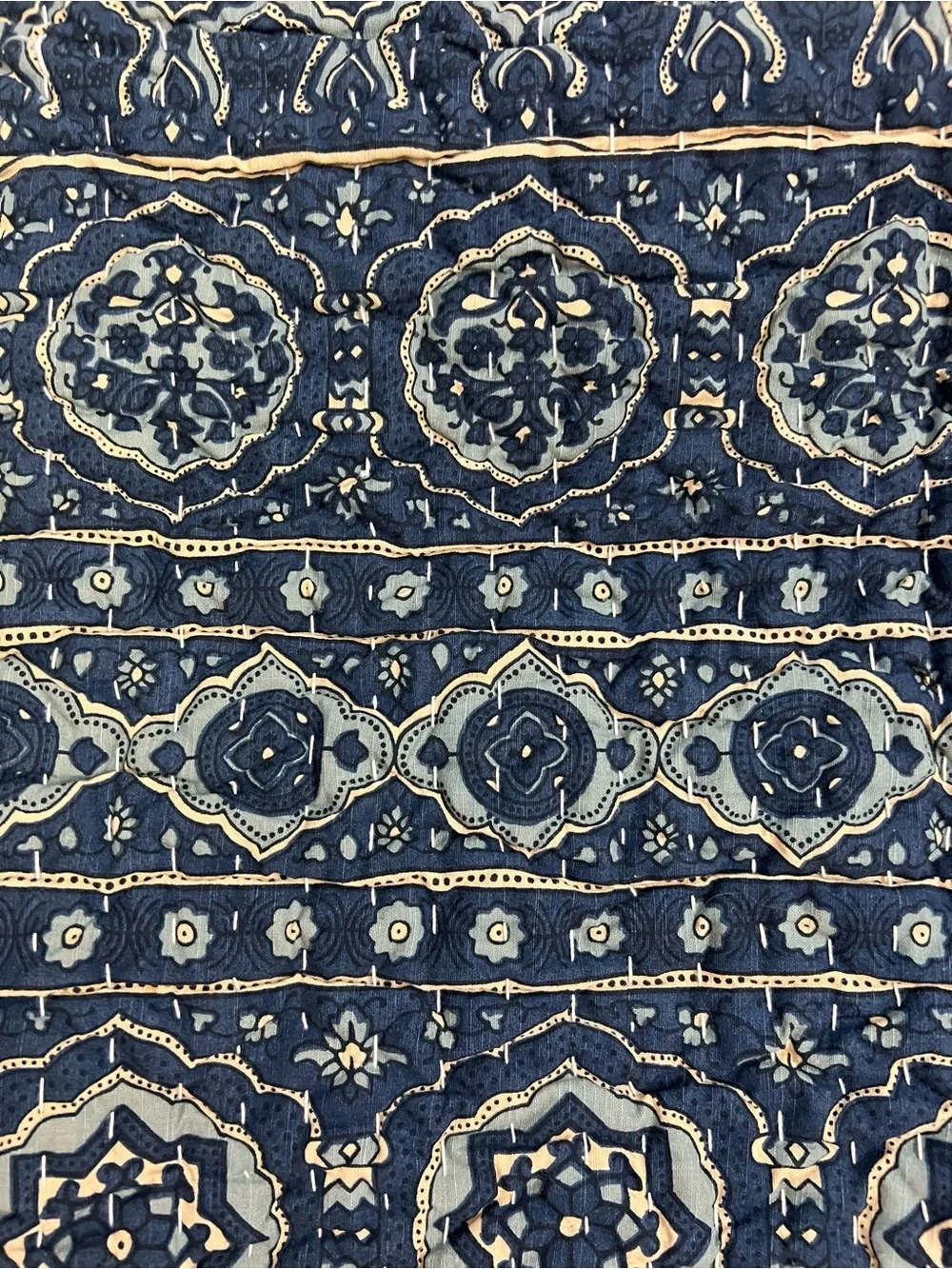2 Pottery Barn Auden Pick Stitch Reversible Euro Shams 26” Square Zip Closure